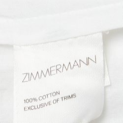 Pre Owned Zimmermann White Cotton Jasper Dot Playsuit M
