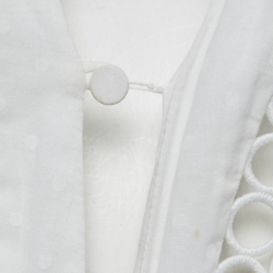 Pre Owned Zimmermann White Cotton Jasper Dot Playsuit M