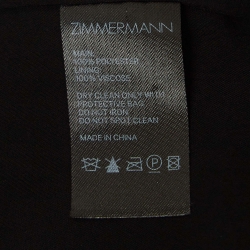 Pre Owned Zimmermann Black Crepe Pleated Maxi Dress M