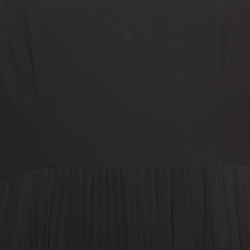 Pre Owned Zimmermann Black Crepe Pleated Maxi Dress M