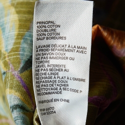 مملوكة مسبقًا Zimmermann Olive Green Floral Print Cotton Tropicana Asymmetric Dress M