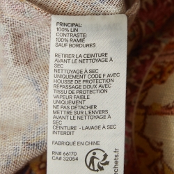 Pre Owned Zimmermann Multicolor Printed Linen Luminosity Belted Mini Dress M