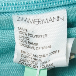 Pre Owned Zimmermann Blue Paisley Crinkled Organza Top M