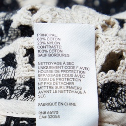 مملوكة مسبقًا Zimmermann Cream/Black Crochet Lace Ginger Midi Dress S