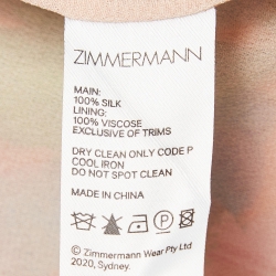 Pre Owned Zimmermann Multicolor Floral Riders Frill Mini Dress M