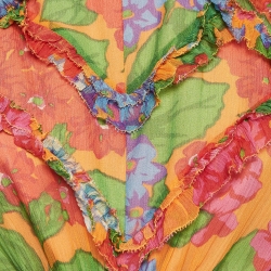 Pre Owned Zimmermann Multicolor Floral Riders Frill Mini Dress M