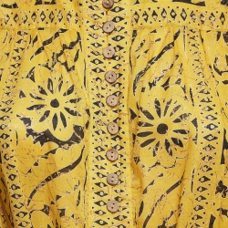 مملوكة مسبقًا Zimmermann Yellow Printed Lulu Cotton Mini Dress M