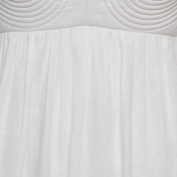 مملوكة مسبقًا Zimmermann White Linen Backless Midi Dress M