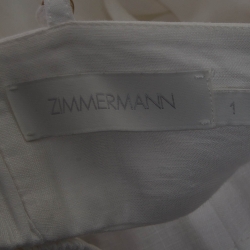 مملوكة مسبقًا Zimmermann White Linen Backless Midi Dress M