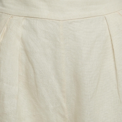 Zimmermann Cream Linen Slouchy Trousers M