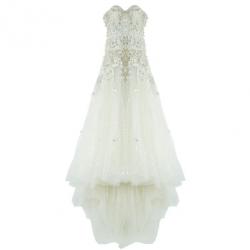 Zuhair Murad Tiana Strapless Floral Embellished Wedding Dress M