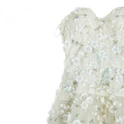 Zuhair Murad Tiana Strapless Floral Embellished Wedding Dress M