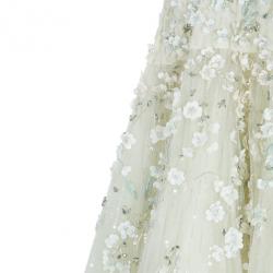 Zuhair Murad Tiana Strapless Floral Embellished Wedding Dress M