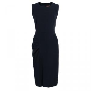 Pre Owned Max Mara Studio Black Alpe Sleeveless Dress L
