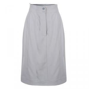 Pre Owned Chanel Beige Knee Length Pencil Skirt L