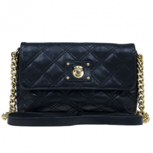Pre Owned Marc Jacobs Black Quilted Leather Day To Night Single Crossbody Bag