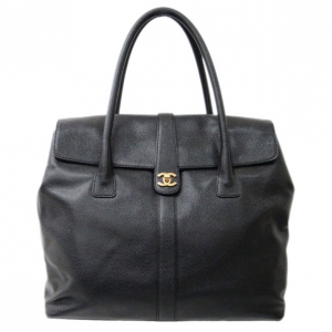 Pre Owned Chanel Black Caviar Satchel