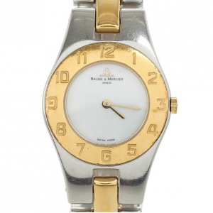 Pre Owned Baume & Mercier Linea Stainless Steel Womens Wristwatch 24 MM