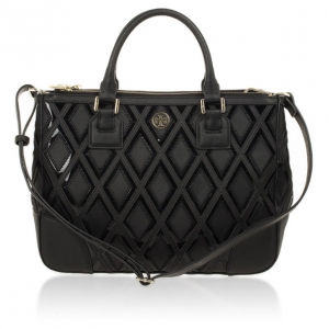 Pre Owned Tory Burch Robinson Patchwork Double Zip Tote 