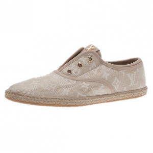 Pre Owned Louis Vuitton Monogram Canvas Espadrilles Sneakers Size 40