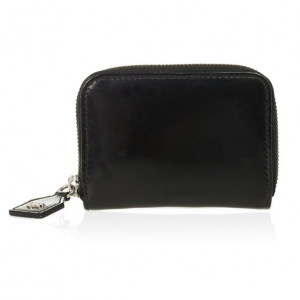 Pre Owned D and G Black Patent Compact Zippy Wallet