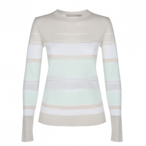 Pre Owned Jason Wu Striped Merino Wool Sweater M