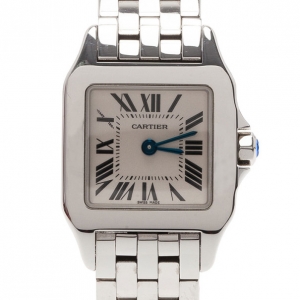 Pre Owned Cartier White Stainless Steel Demoiselle SM Women’s Wristwatch 20MM