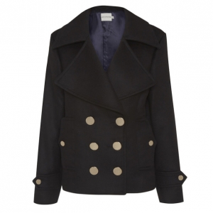 Pre Owned Mary Katrantzou Black Didicon Short Coat M