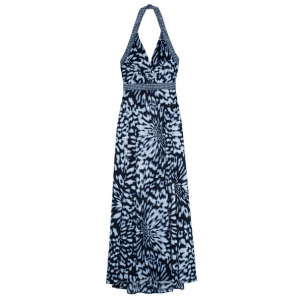 Pre Owned Just Cavalli Abstract Print Halterneck Evening Gown S