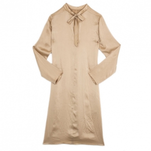 Pre Owned Chloe Long Sleeved Silk Dress L