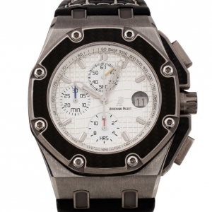 Pre Owned Audemars Piguet Royal Oak Offshore Fiber SS Leather Limited Edition Mens Wristwatch 44MM