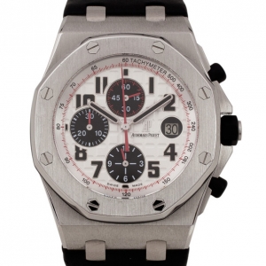 Pre Owned Audemars Piguet Royal Oak Offshore SS Leather Tachymeter Mens Wristwatch 42MM