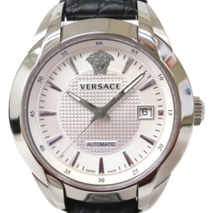 Pre Owned Versace Silver Stainless Steel Character Men's Wristwatch 42MM