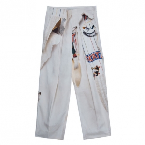 Pre Owned Stella McCartney Printed Silk Trousers S