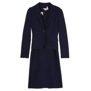 Pre Owned Michael Kors Plum Wool Dress Suit S