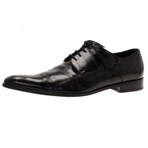 Pre Owned Dolce and Gabbana Black Patent Leather Pointed Toe Oxfords Size 39.5