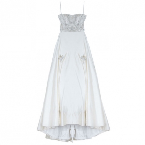 Pre Owned Reem Acra Embellished Flare Wedding Dress XL