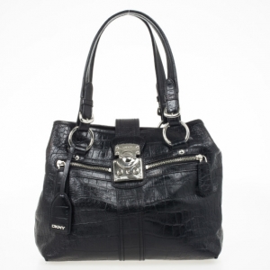 Pre Owned DKNY Gramercy Croc Leather Handbag