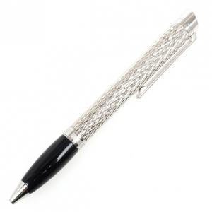 Pre Owned Regnier Resin and Steel Plated Patterned Pen