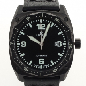 Pre Owned Junghans Pilot SS Leather Mens Wristwatch 43 MM