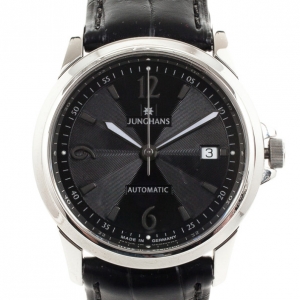 Pre Owned Junghans Ambassador SS Leather Mens Wristwatch 39 MM