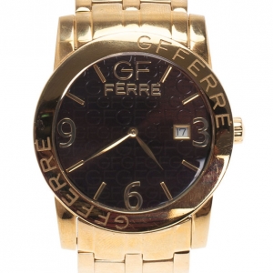 Pre Owned GF Ferre Brown Women's Wristwatch 41MM