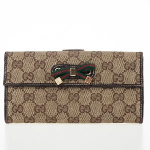 Pre Owned Gucci Monogram Princy Continental Wallet