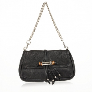 Pre Owned Gucci Black Leather Jungle Shoulder Bag