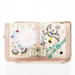 Pre Owned Christian Louboutin Sweet Charity Make Up Trash Clutch