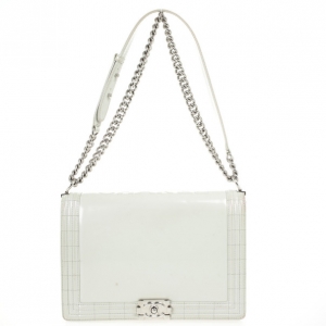 Pre Owned Chanel Large Quilted Boy Flap Bag