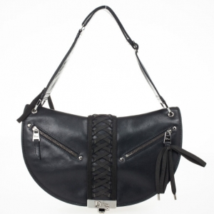 Pre Owned Christian Dior Black Leather 'Admit It' Shoulder Handbag