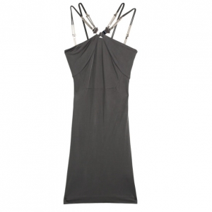 Pre Owned Gucci Grey Dress with Metal Detail L