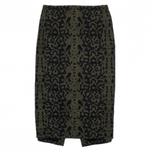 Pre Owned Gucci Jacquard Pencil Skirt L