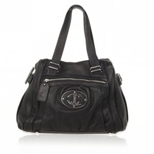 Pre Owned Just Cavalli Black Leather Shoulder Bag 